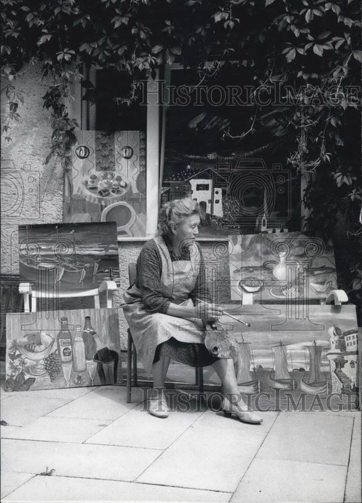 Press Photo Marie Birke: Germany&#39;s latest Grandma Moses - Historic Images