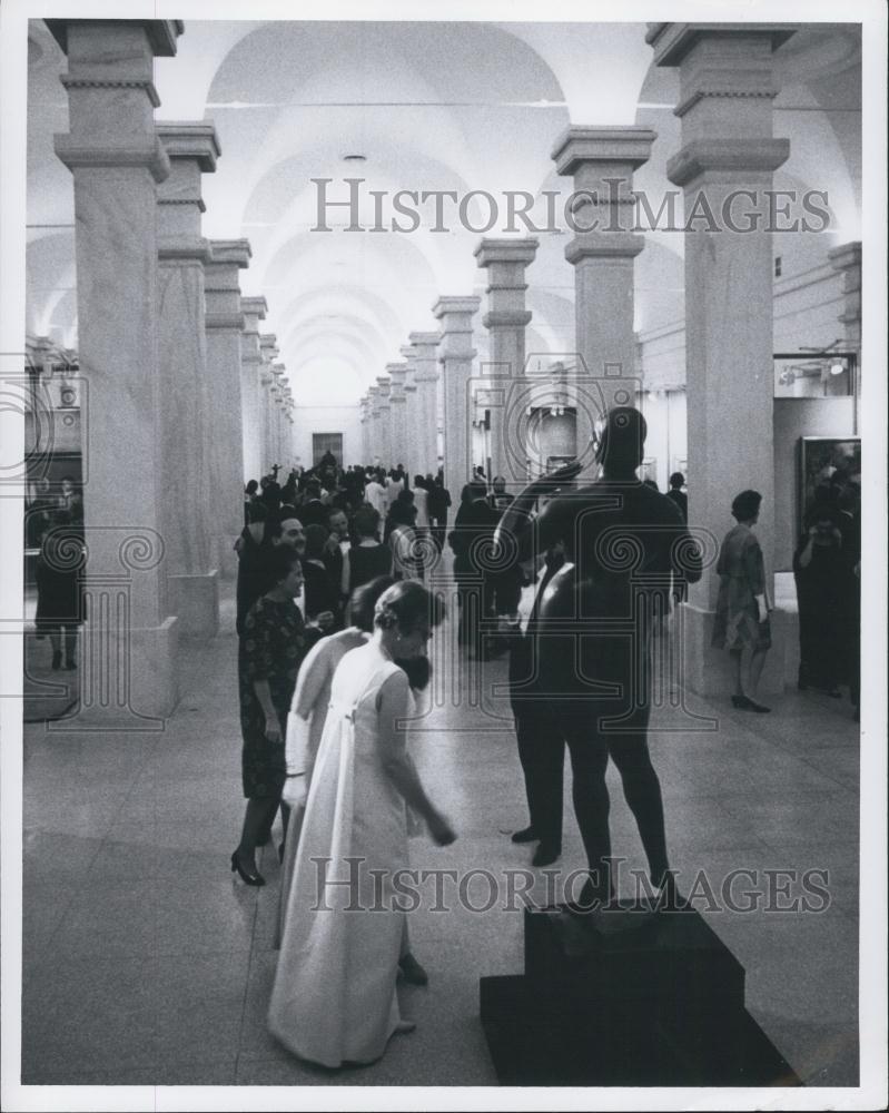 Press Photo Gaston Lachaise a standing woman dominates third floor gallery - Historic Images