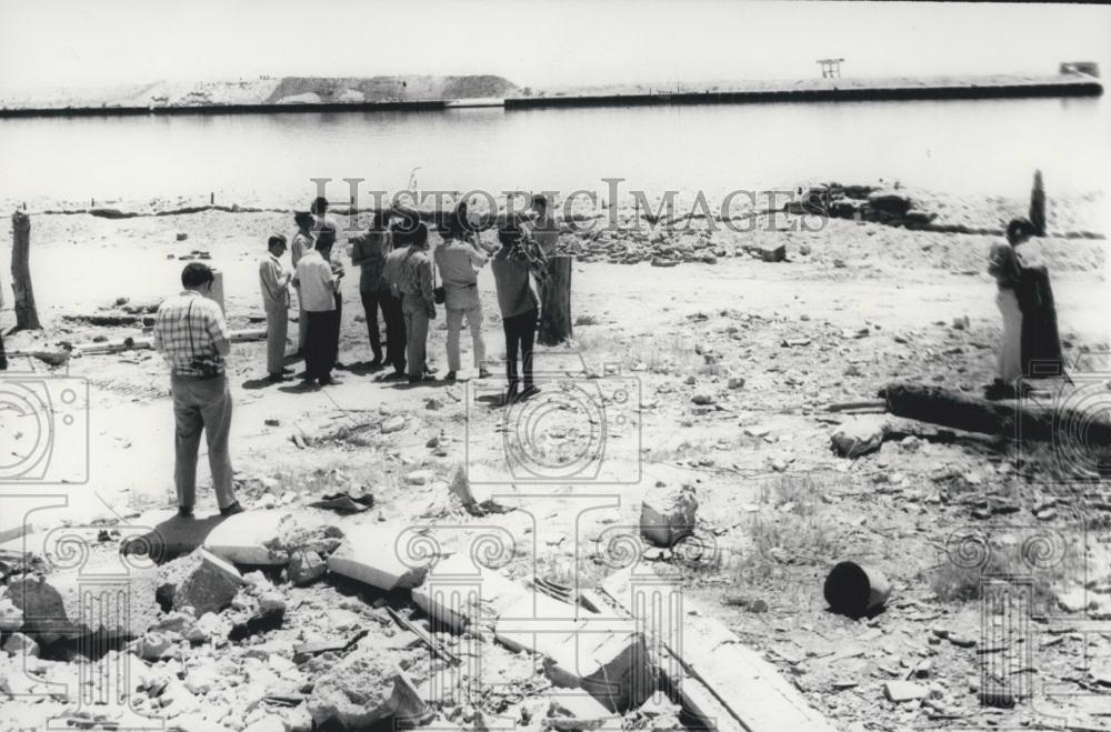 Press Photo Press Delegation Port Tewfik Visit William Rogers Secretary State - Historic Images