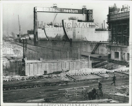 1961 Press Photo Construction Work on the Delta Project - Netherlands - Historic Images