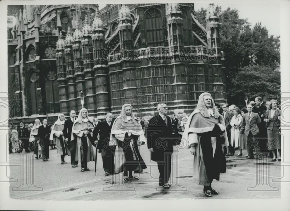Press Photo Michaelmas law term service at Westminster abbey - Historic Images