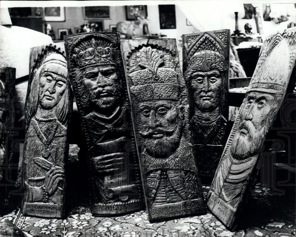 1978 Press Photo Hungarian Sculptor Gyula Zagon - Historic Images