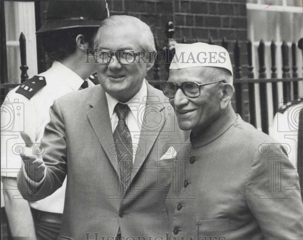 1978 Press Photo Prime Minister of India ,Desai & British PM James Callaghan - Historic Images