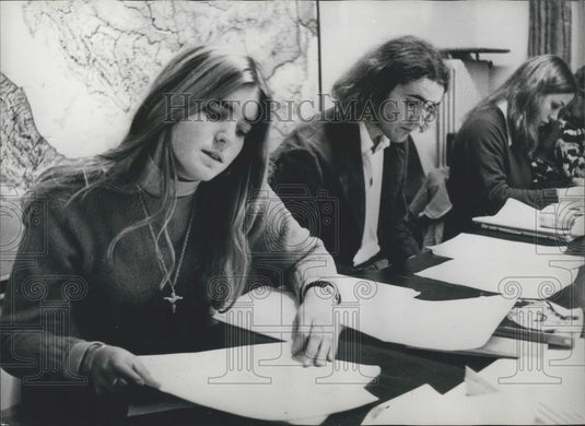Press Photo Sidney Lawford at Franklin College - Historic Images