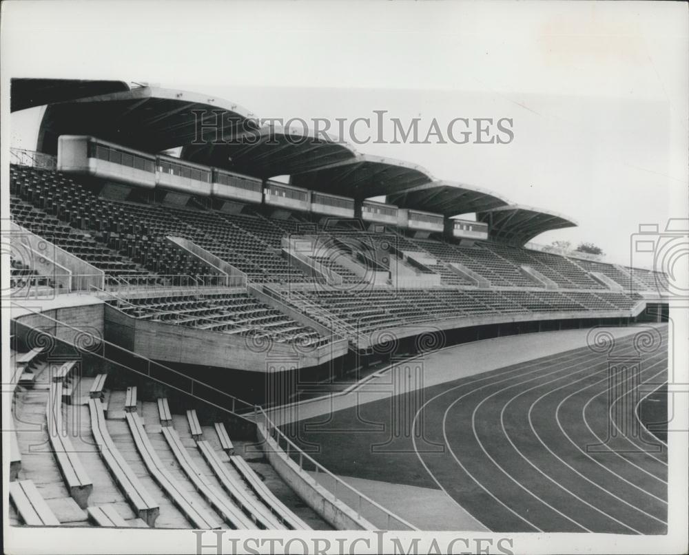 1964 Press Photo Interior Komazawa Olympic Park Tokyo Before Games - Historic Images
