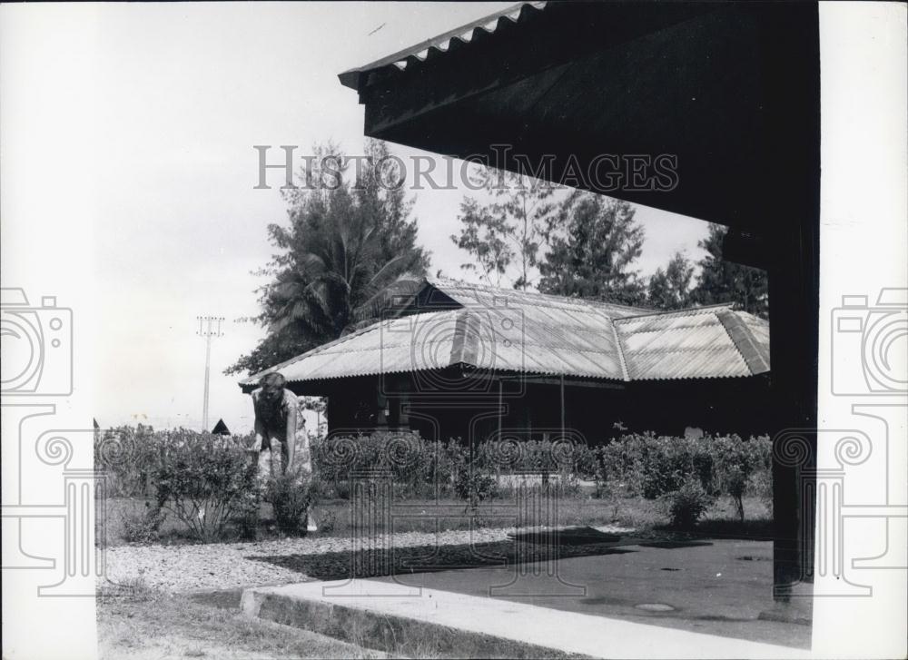 Press Photo European houses are somewhat primitive and have corrugated iron roof - Historic Images