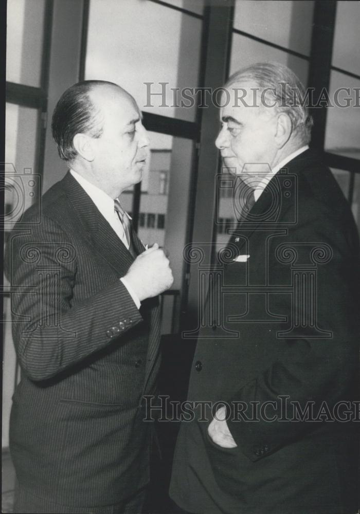 1955 Press Photo Greek Foreign Minister received at Nato - Historic Images