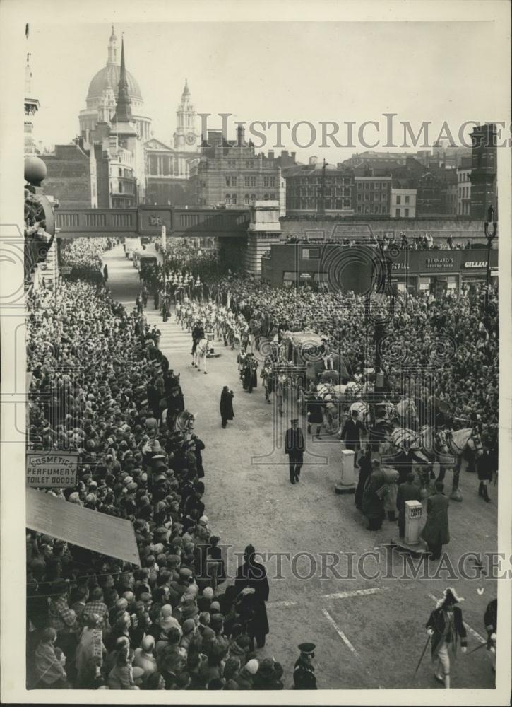 1957 Press Photo Traditional Lord Mayor&#39;s Show - Historic Images