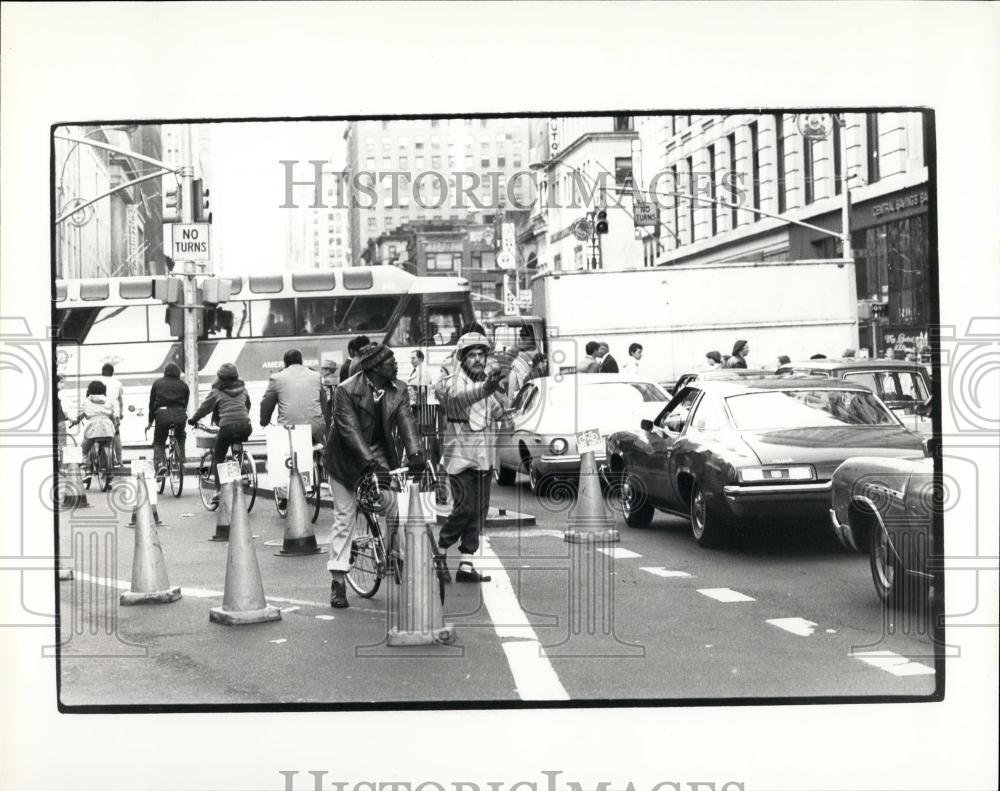 1980 Press Photo New York City transit workers strike - Historic Images