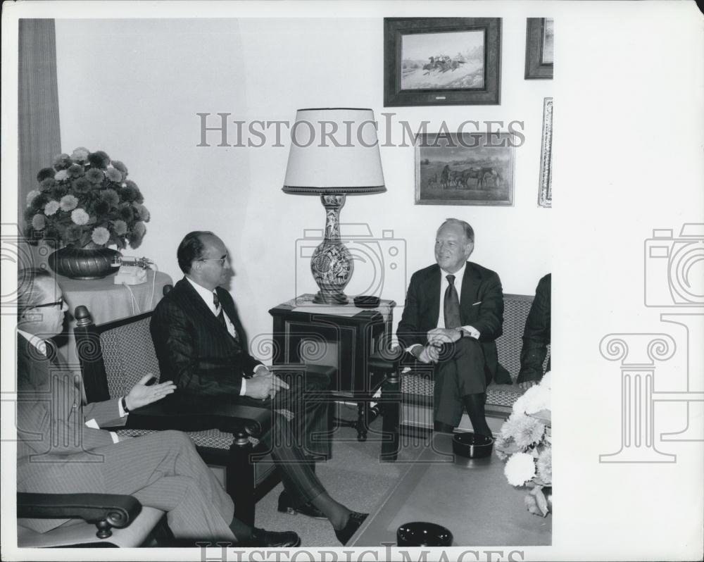 1973 Press Photo Secretary of State William P. Rogers on goodwill tour in Mexic - Historic Images