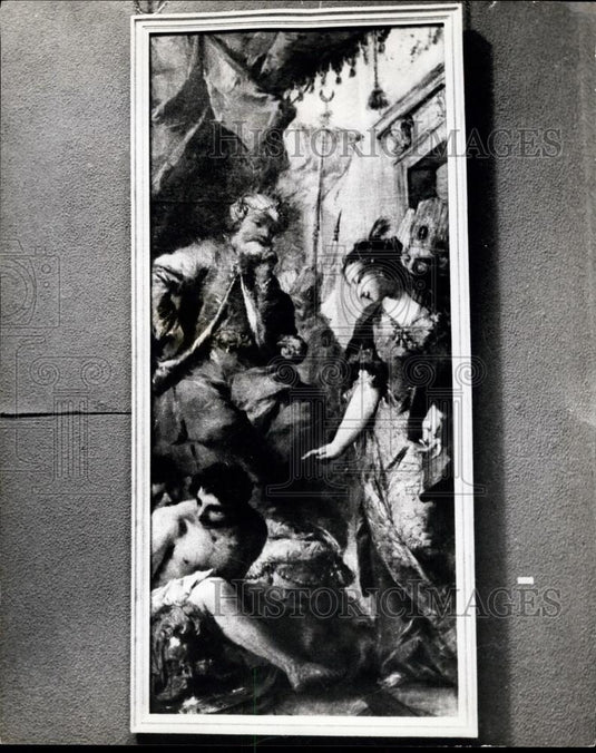 1959 Press Photo Venetian Artist Francesco Guardi's Sophronia asking the Saracen - Historic Images