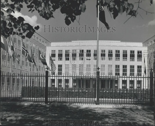 Press Photo Main facade of NATO's Political Hq in Paris - Historic Images