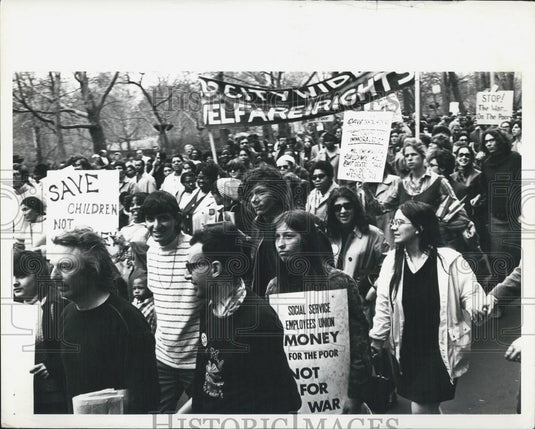 1969 Press Photo Demonstrations Central Park - Historic Images