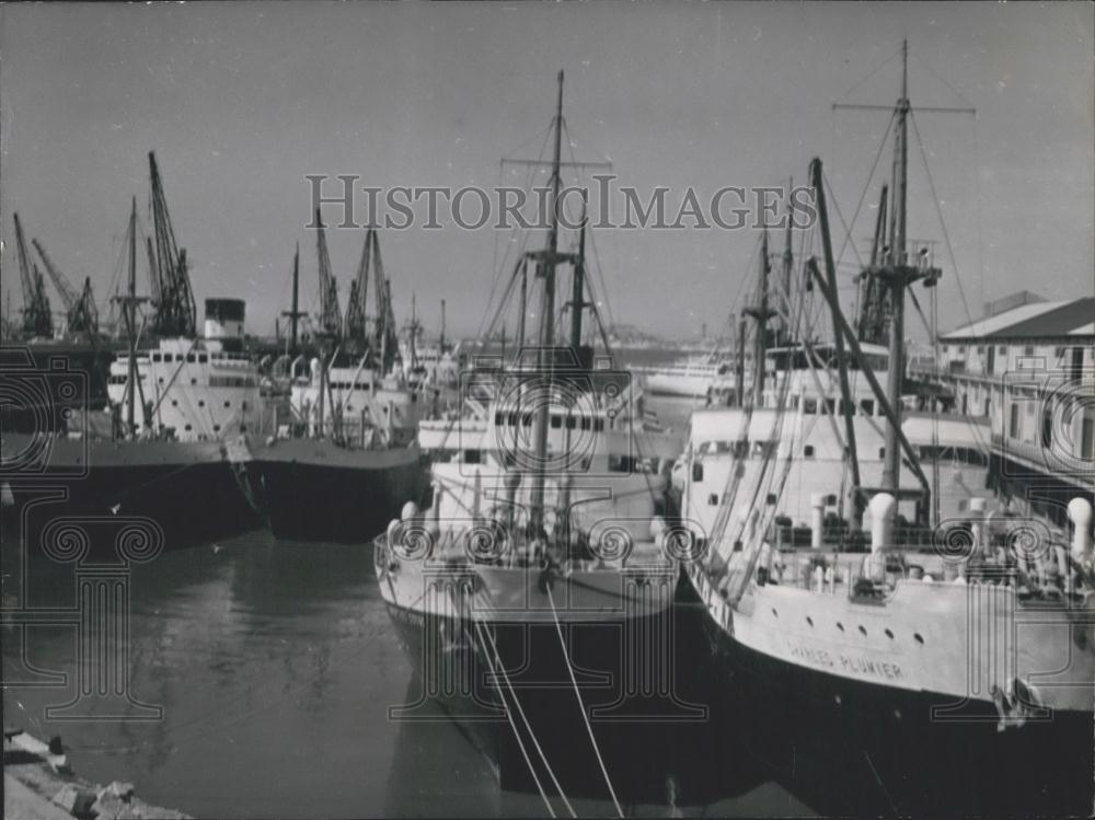 Press Photo The port of Marseilles ,idle ships due to a strike - Historic Images