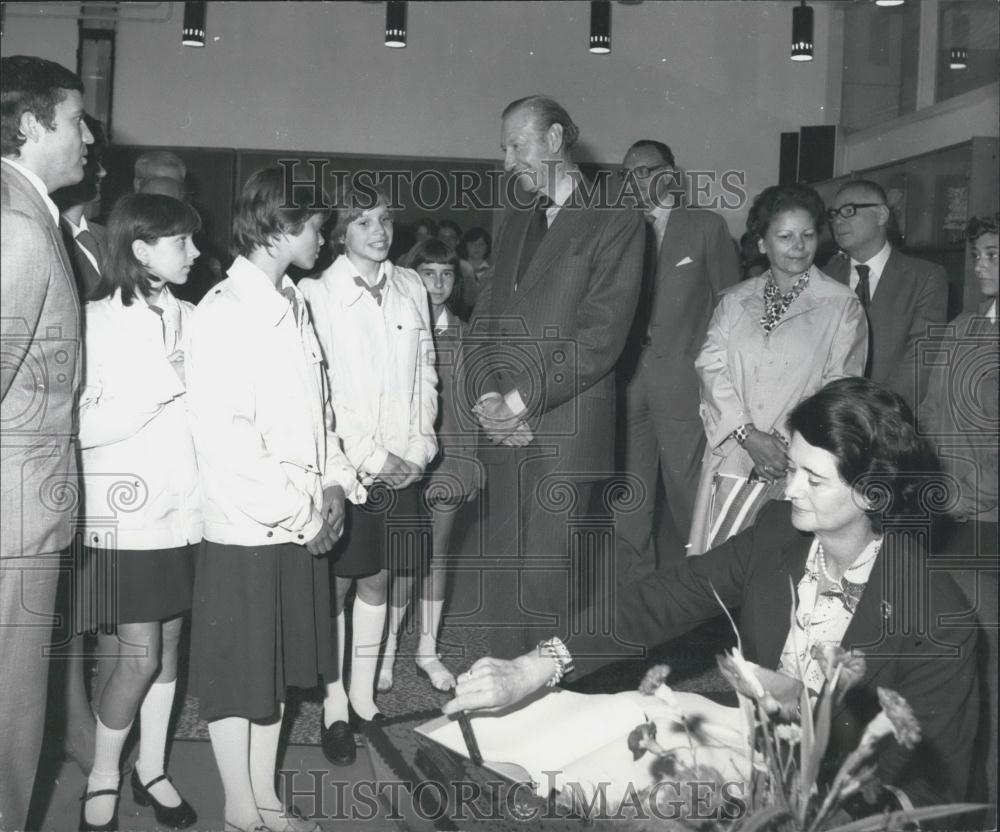 1979 Press Photo Kurt Waldheim In Hungary: Zanka, Lake Balaton - Historic Images