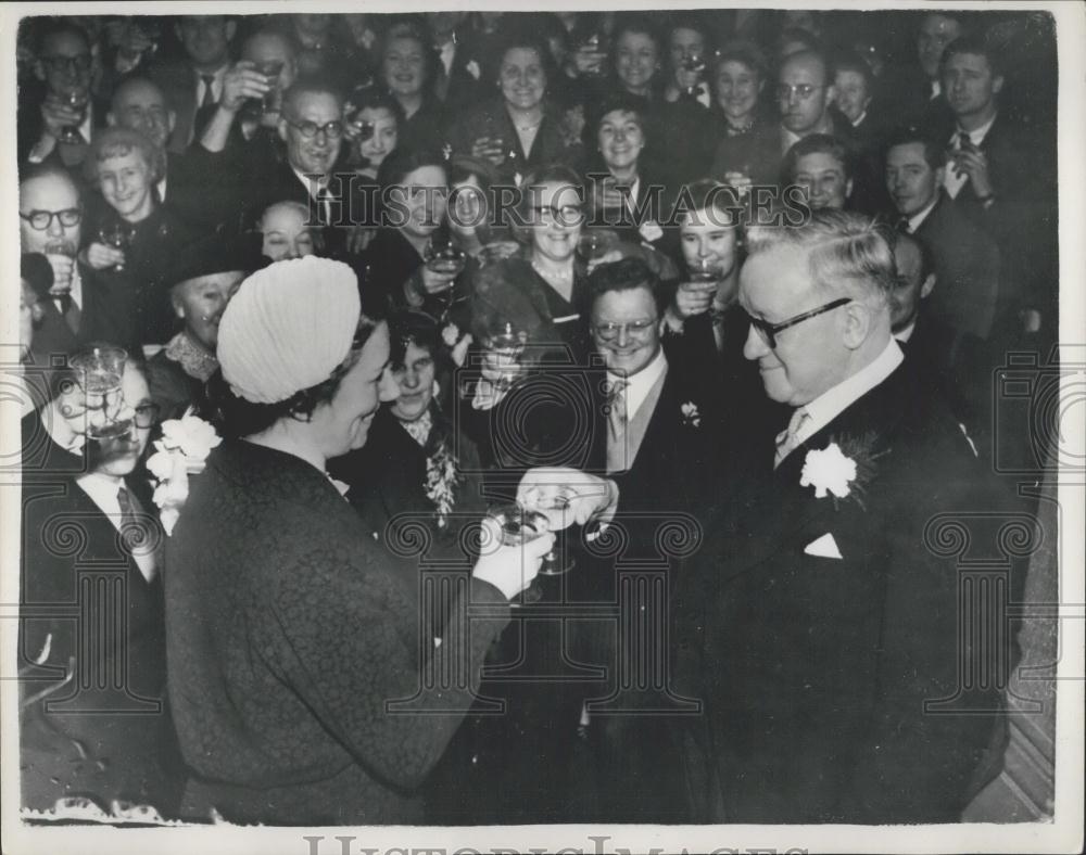 1955 Press Photo Herbert Morrison Weds In Rochdale - Historic Images