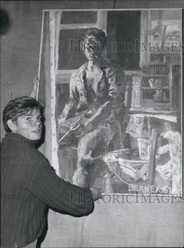 Press Photo fifteen year old painter Olivier Bernex - Historic Images