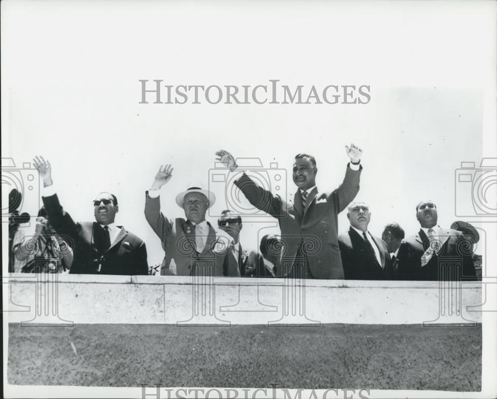 1964 Press Photo Mr. Kruschev Visits Port Said - Historic Images