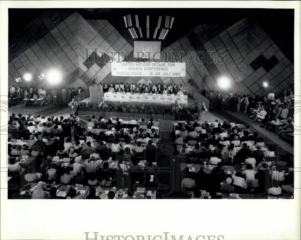 1985 Press Photo Conference on United Nations Women&#39;s Decade meets in Nairobi - Historic Images