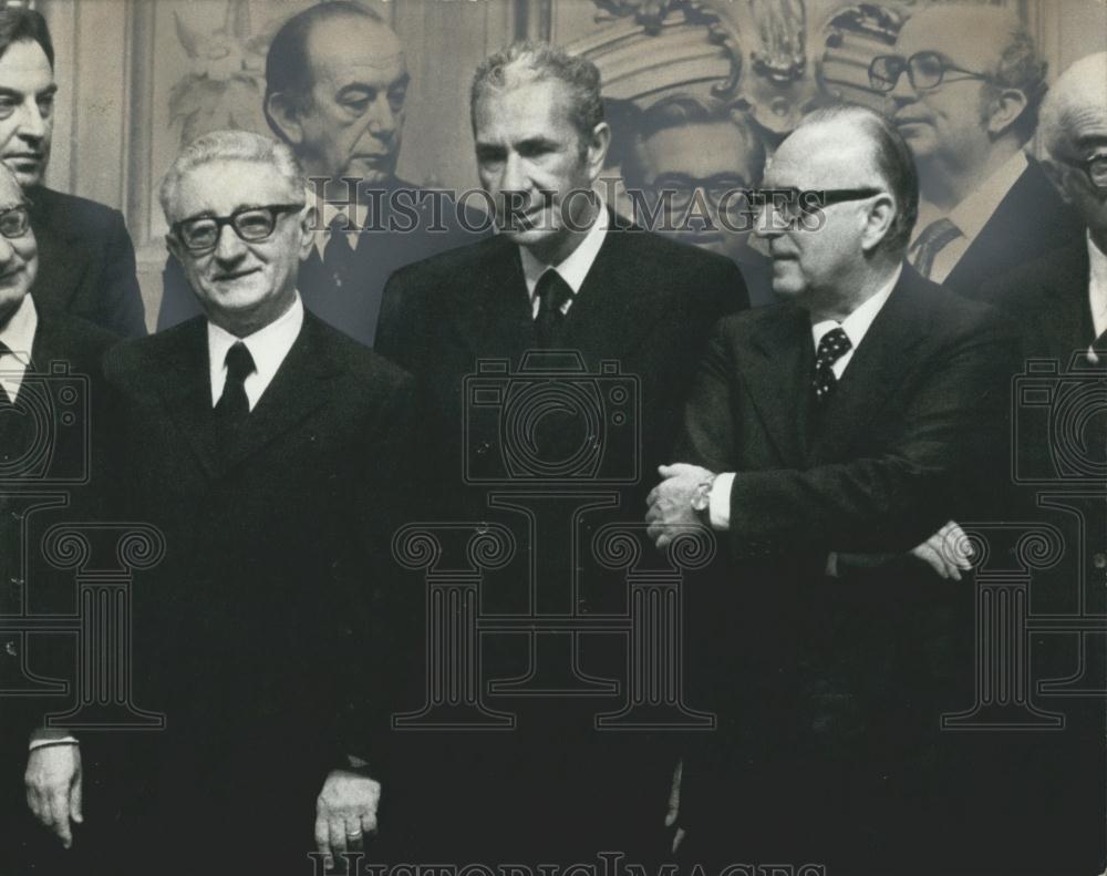 1962 Press Photo Giovanni Leone President of Republic,Aldo Moro,Mariano Rumor - Historic Images