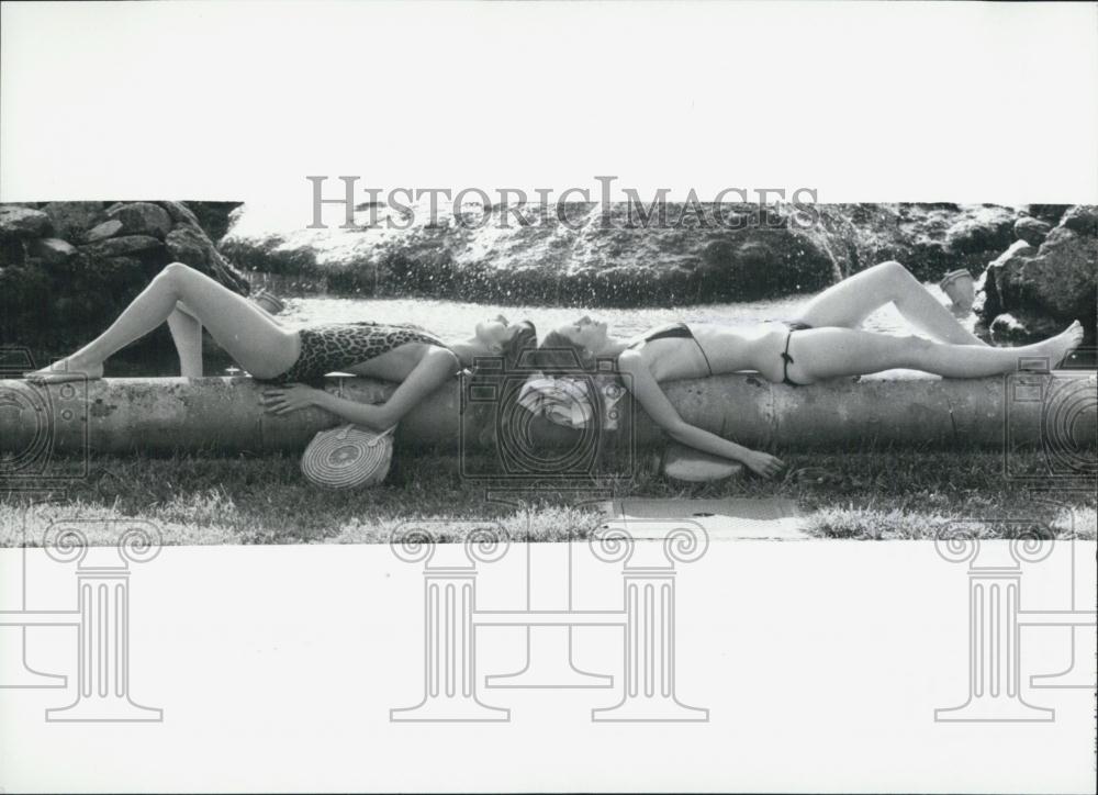 Munich/West Germany Press Photo Girls in bikinis in - Historic Images