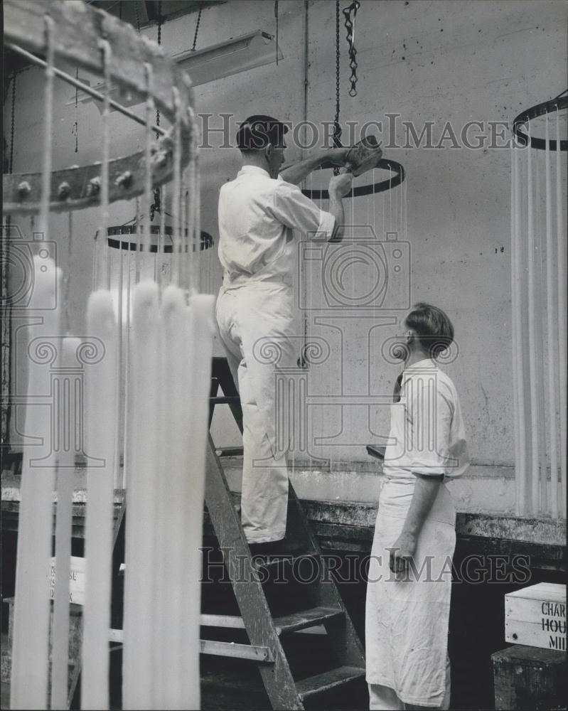 Press Photo Candle maker, Mr. Ben Robinson - Historic Images