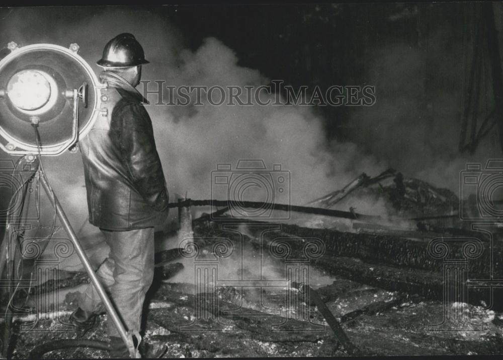 1953 Press Photo French Television Studio Destroyed By Fire Gaumont - Historic Images