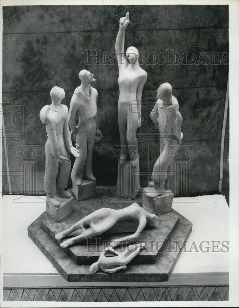 1954 Press Photo One of the entries - Freedom and Democracy, a group by B. Copna - Historic Images