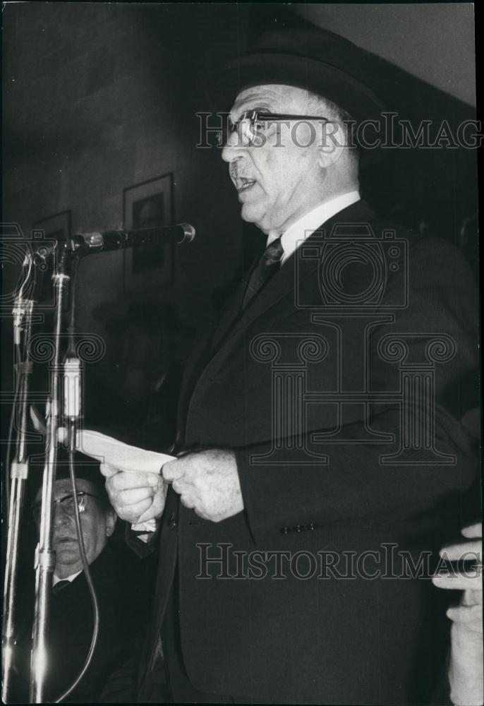 Press Photo Levi Eshkol,Minister of Israel - Historic Images