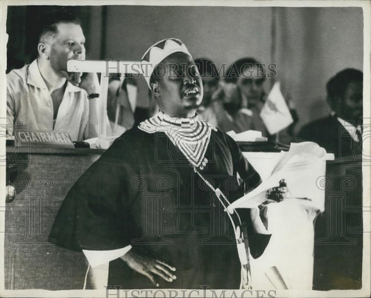 1963 Press Photo Oginga Odinga, Kenya's Leftist Nationalist leader - Historic Images