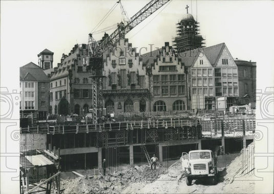 1971 Press Photo New Technical Townhall Construction Frankfurt Germany - Historic Images