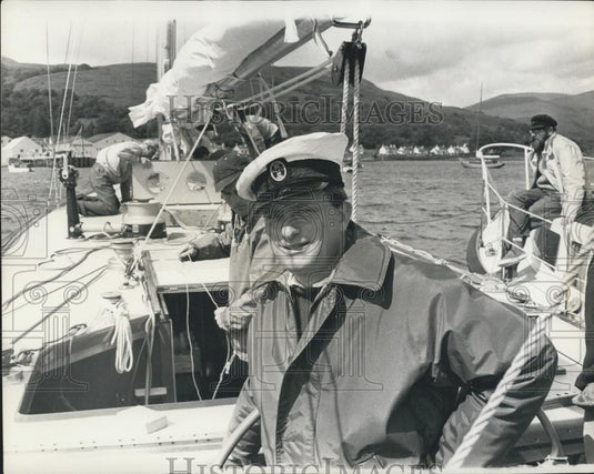 1963 Press Photo Anthony Boydon Trials Sovereign Clyde American Cup Boat Race - Historic Images