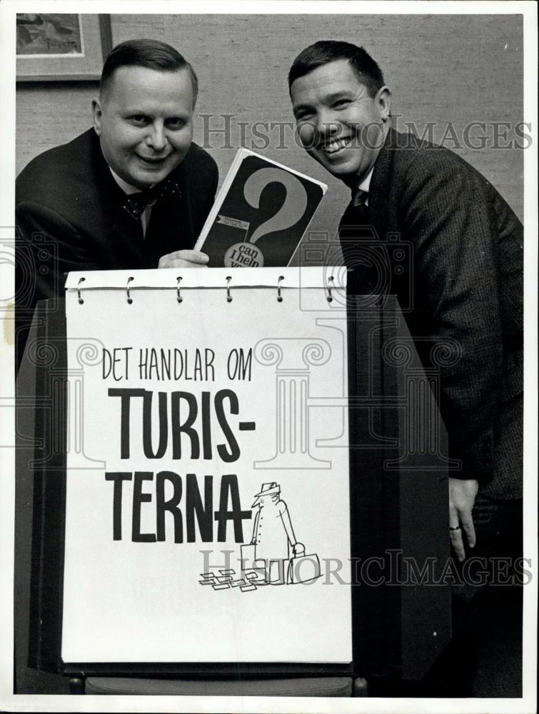 Press Photo Mats Olsson, K.G. Lundberg, Tourism, Sweden, English Service Course - Historic Images