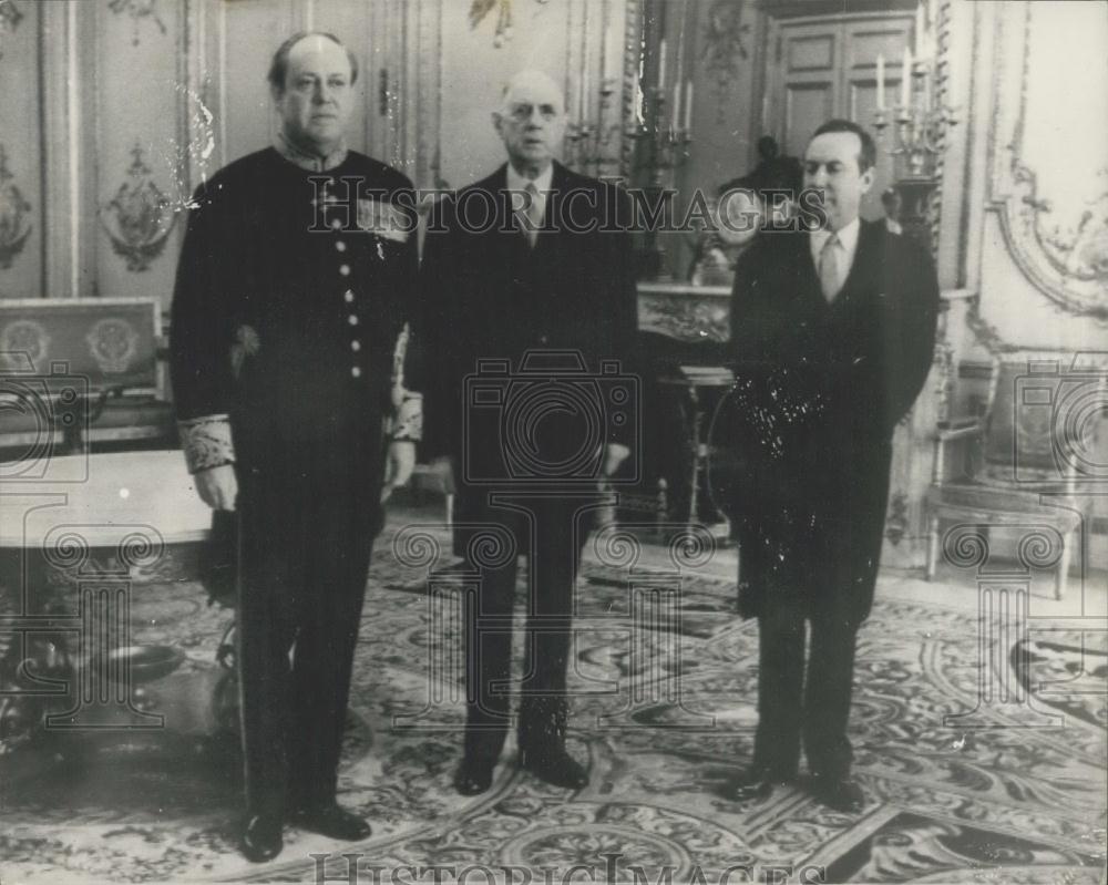 1968 Press Photo Christopher Soames & President de Gaulle - Historic Images