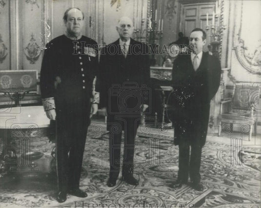 1968 Press Photo Christopher Soames & President de Gaulle - Historic Images