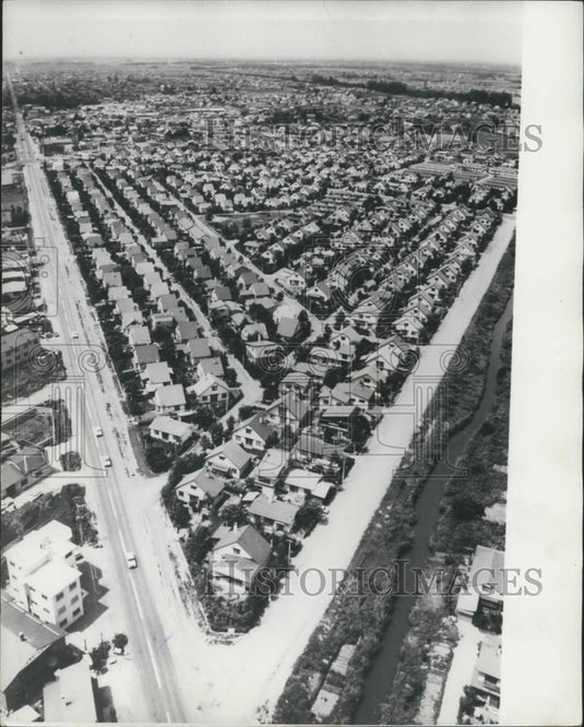 Press Photo Japan housing subdivision - Historic Images