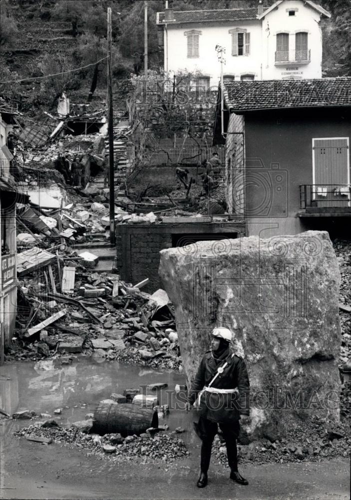 1963 Press Photo Catastrophic Landslip At Plan-Sur-Var - Historic Images