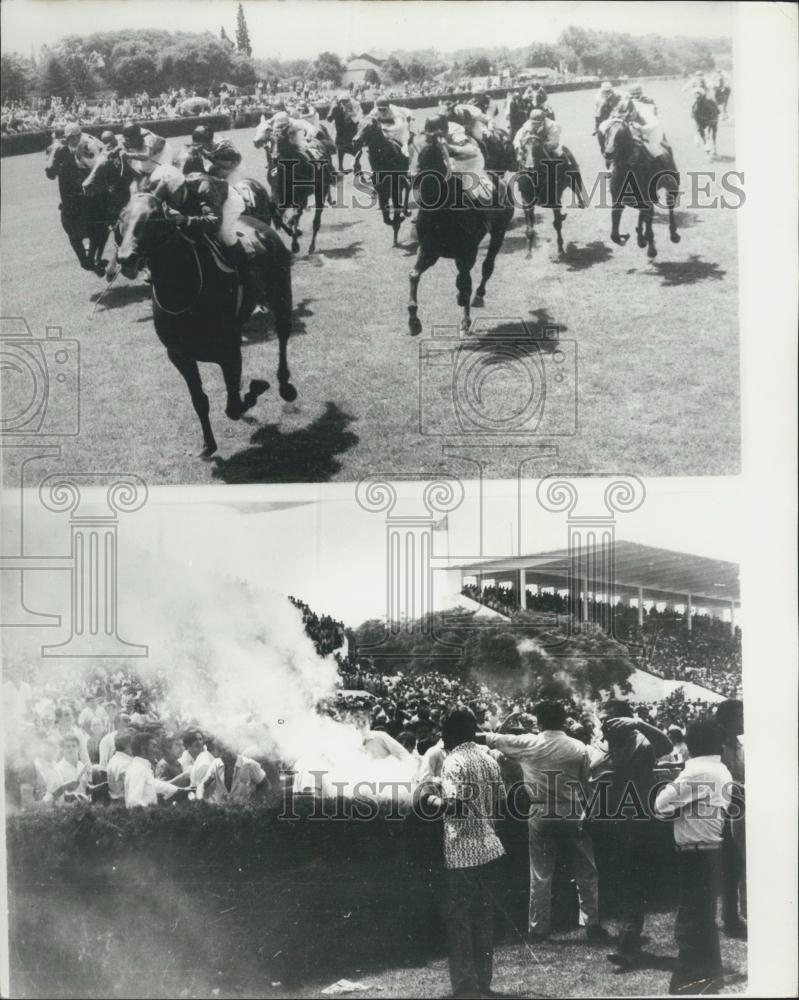 Press Photo Riot Breaks Out In Argentina After Speculations Loses Horse Race - Historic Images