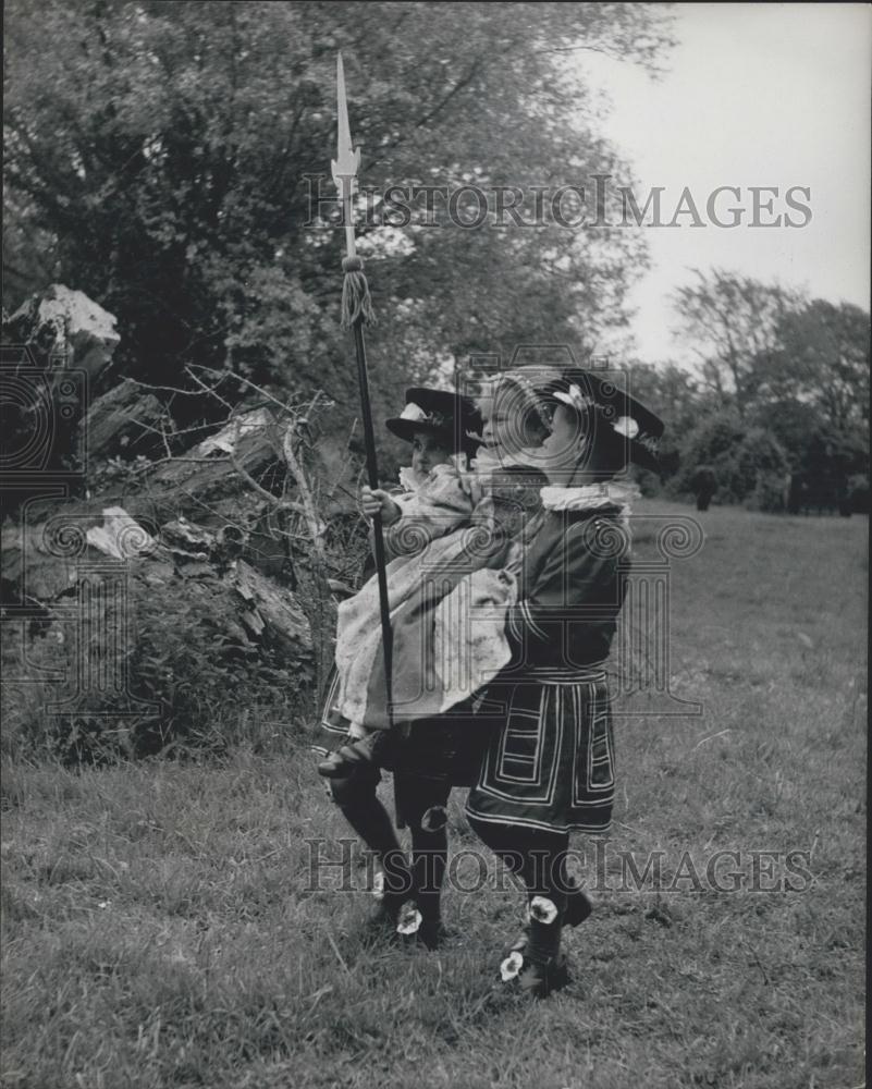 Press Photo Cattle Get Preview of Villages&#39;s Coronation on Tableau - Historic Images