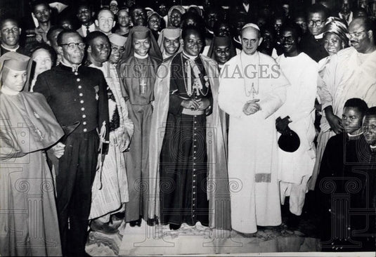 1963 Press Photo Pope Paul VI, Montini, Catholic Nigerians - Historic Images