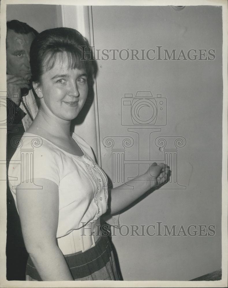 1961 Press Photo Two gunmen who raided the National Bank Gloucester - Historic Images