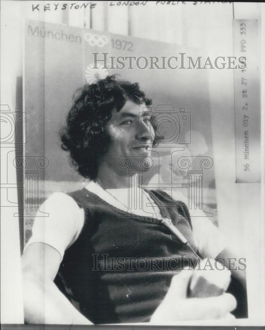 Press Photo Dave Bedford, Runner, Munich Olympic Games - Historic Images