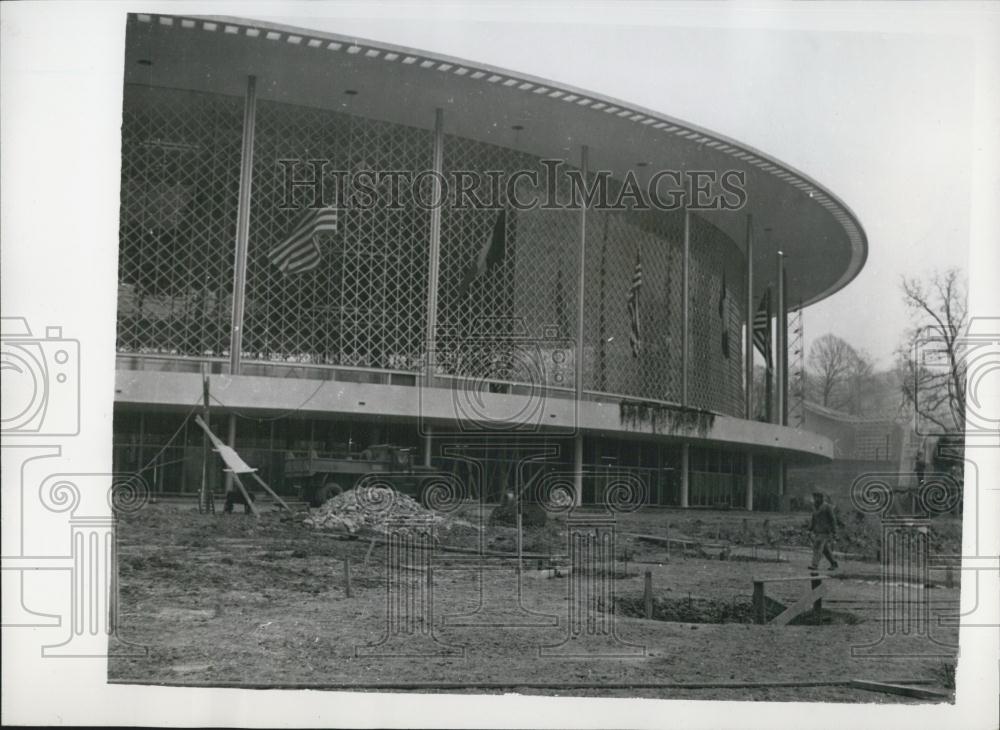 1957 Press Photo 1958 Brussels International Exhibition.American Pavilion - Historic Images