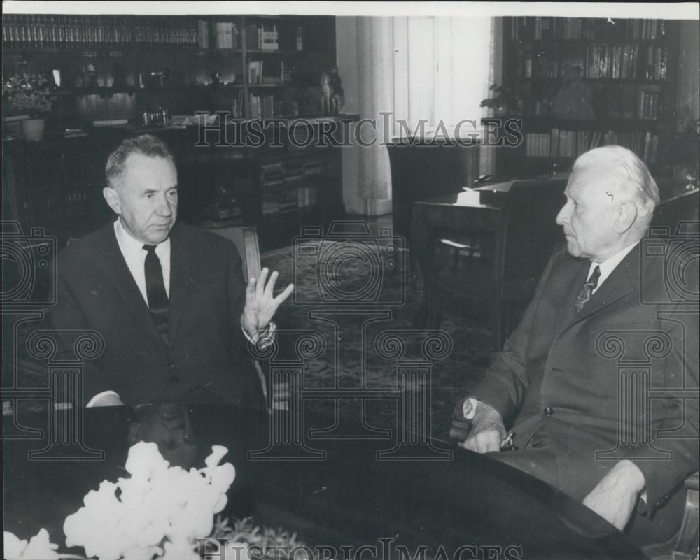 1968 Press Photo Premier Kosygin &amp; President Svoboda of Czechoslovakia - Historic Images