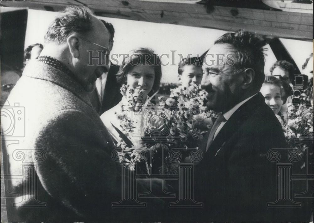 1961 Press Photo Anastas I. Mikojan visits the E Berlin With Walter Ulbricht - Historic Images