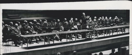 1955 Press Photo Billy Graham Speaks At The Royal Festival Hall - Historic Images