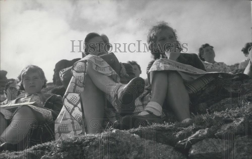 Press Photo Minack theatre, Cornwall: The tiers of rocky ledges above the Minack - Historic Images