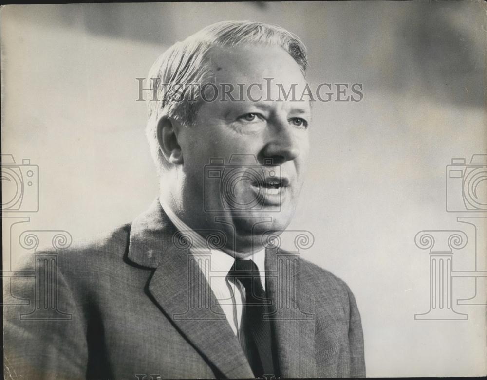 1965 Press Photo Mr. Heath gives press conference spotlight on the new leader - Historic Images