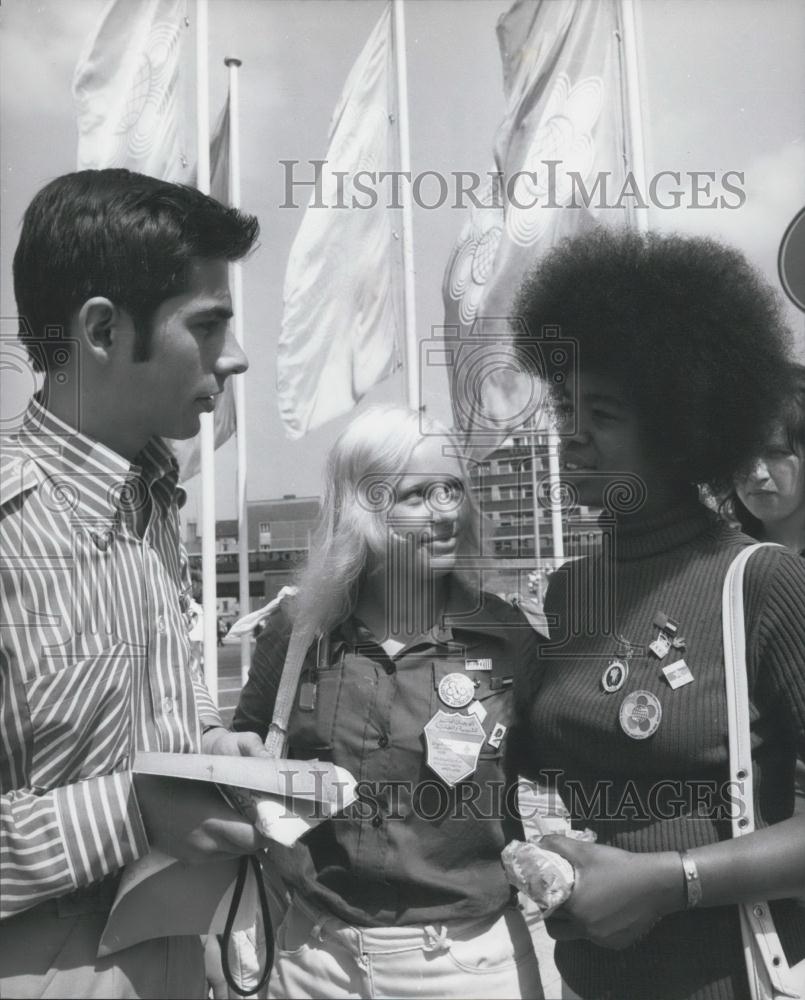 1973 Press Photo Zoltan Papp, Dittrich, Billye Hill, World Youth Festival - Historic Images