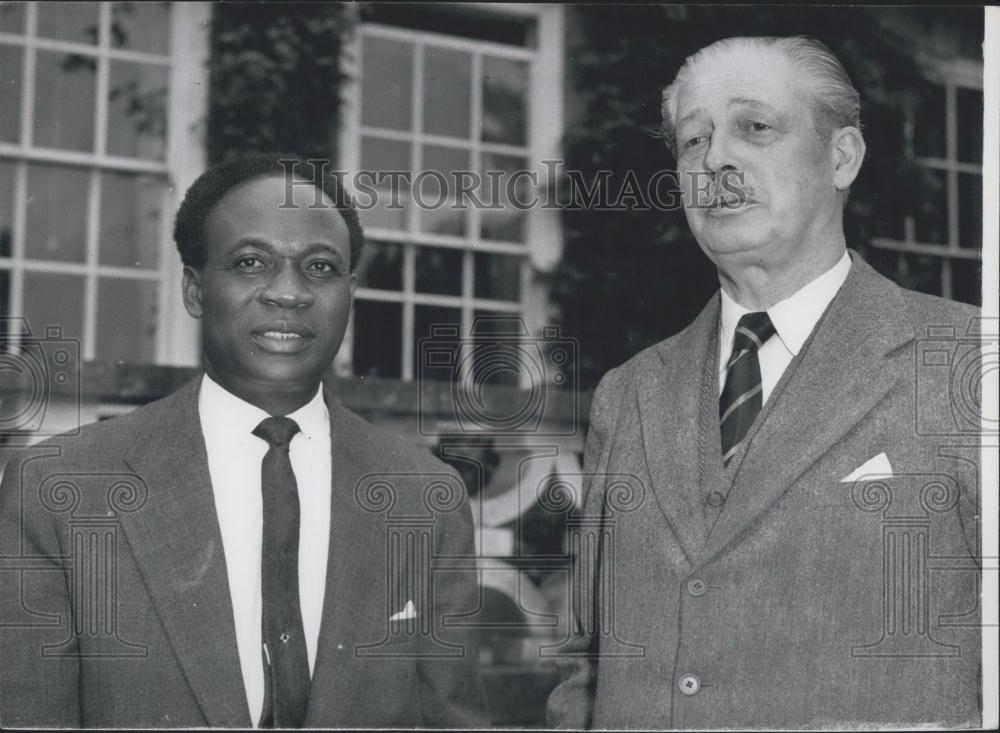 1958 Press Photo Prime Minister of Ghana Entertained by Mr. MacMillan - Historic Images